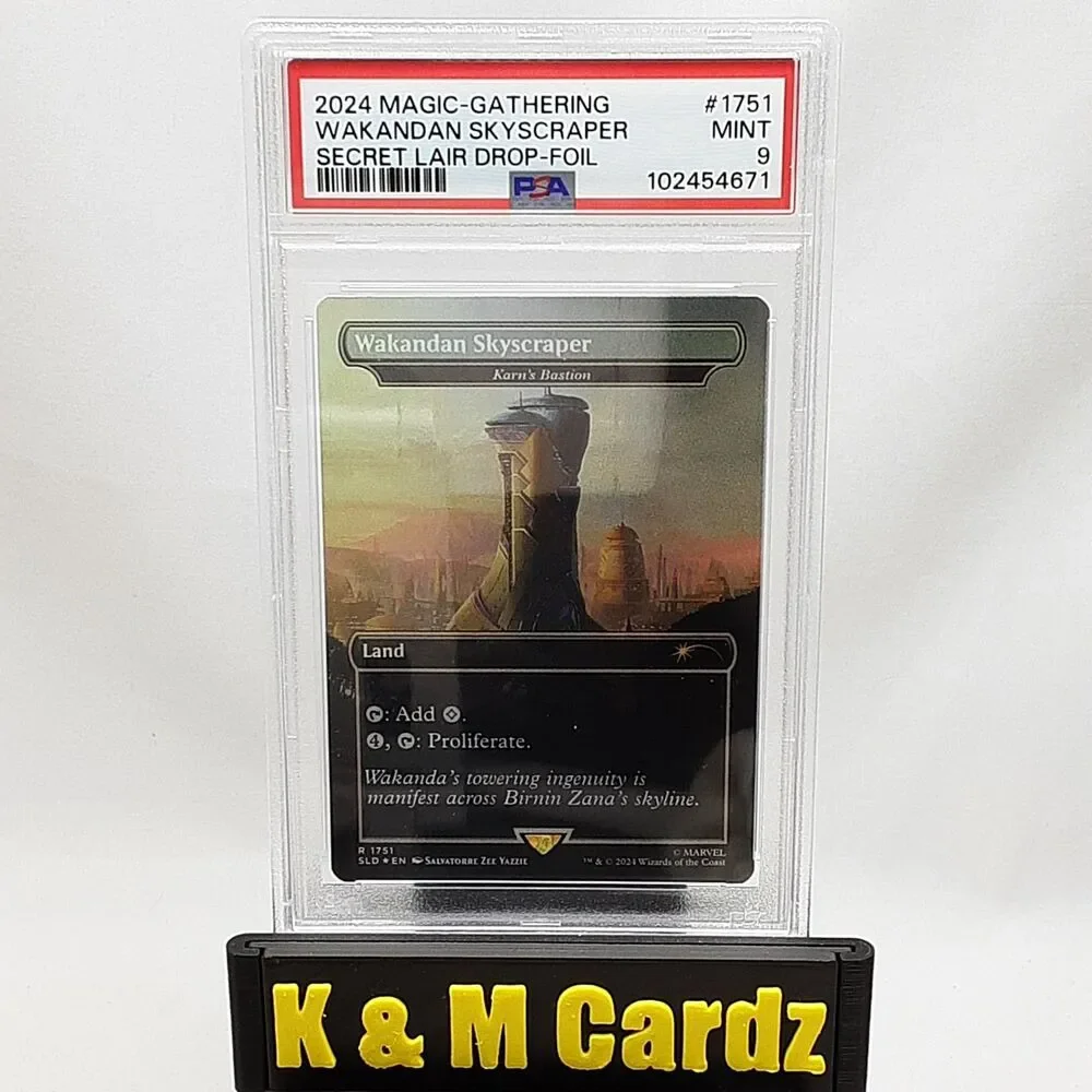 MTG - Secret Lair - Wakandan Skyscraper - Borderless - Foil - Graded PSA 9